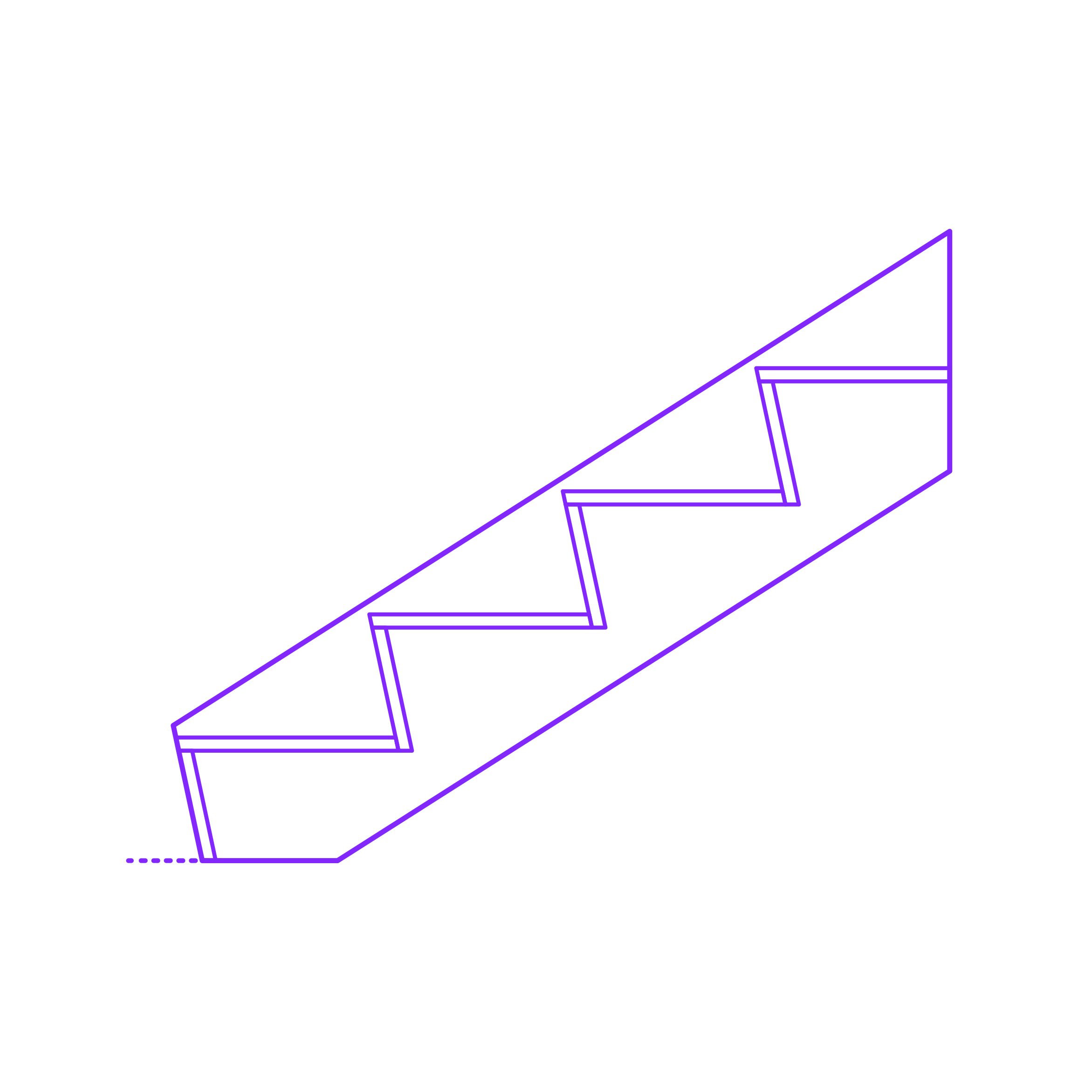 Buildings Stair Treads Risers Profile Angled Closed Simple Line Art Svg Free Vectors